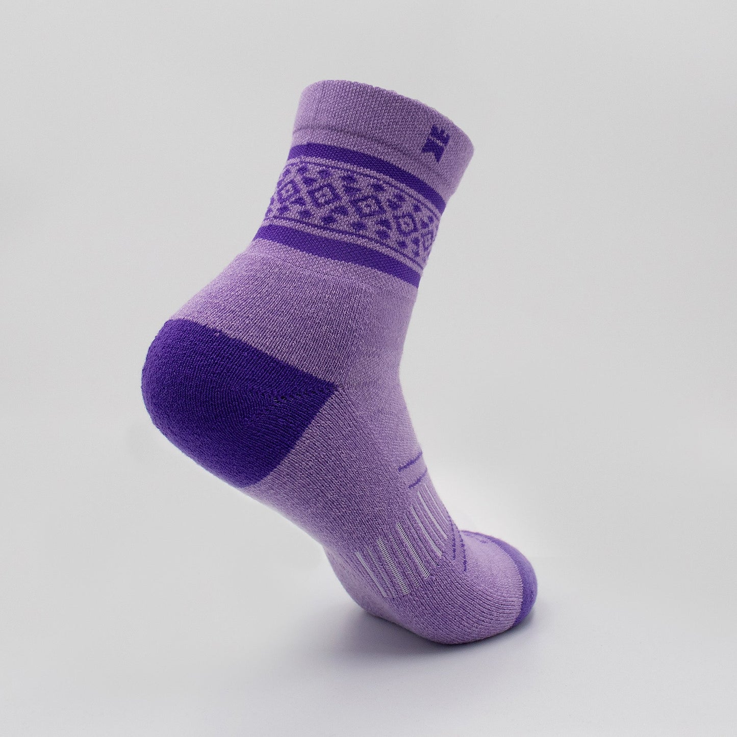 Purple Tribal - Half-Crew Height Socks