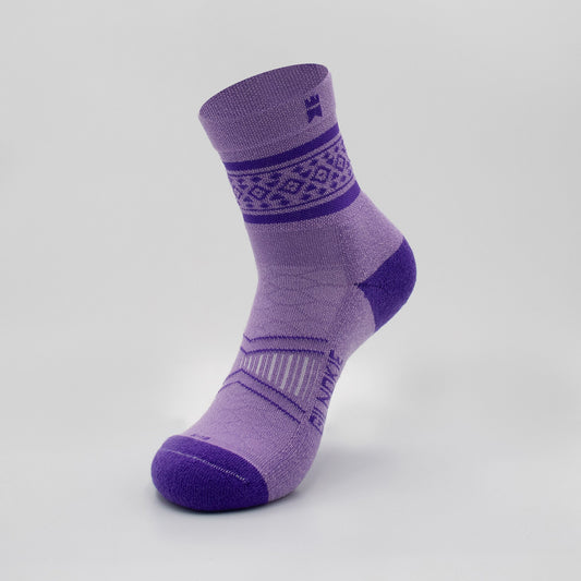Purple Tribal - Half-Crew Height Socks